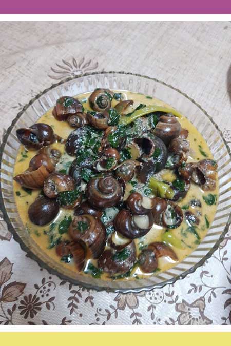 ESCARGOT IN COCONUT CREAM (GINATAANG KUHOL)