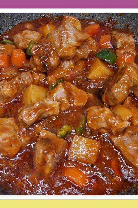 PORK STEW WITH PICKLE RELISH